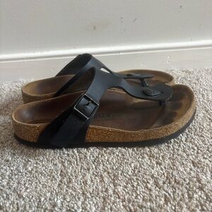 Black Birkenstock Gizeh Sandal Size 38 US 7-7.5